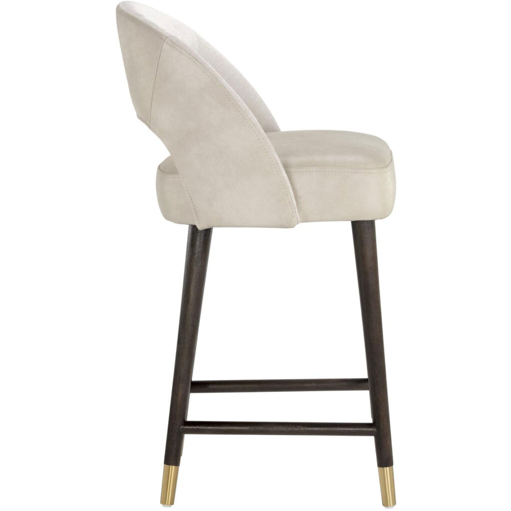 Monae Counter Stool - Bravo Cream / Polo Club Muslin - Image 2