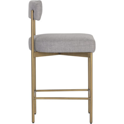 Seneca Counter Stool - Antique Brass - Arena Cement 106061 106061 SENECA COUNTER STOOL ARENA CEMENT 2