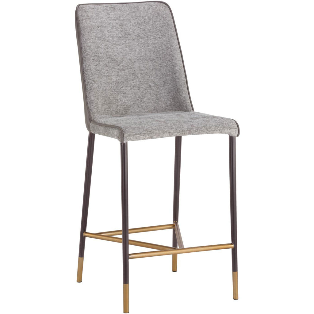 Klaus Counter Stool - Gunmetal - Flint Grey / Napa Taupe