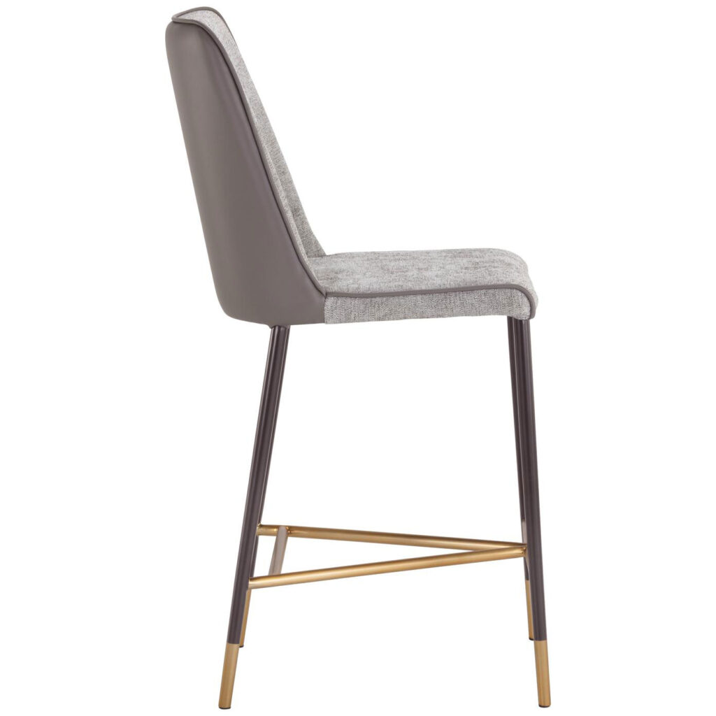 Klaus Counter Stool - Gunmetal - Flint Grey / Napa Taupe - Image 2