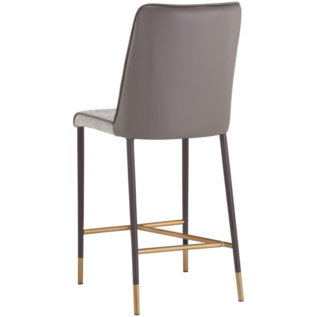 Klaus Counter Stool - Gunmetal - Flint Grey / Napa Taupe - Image 3