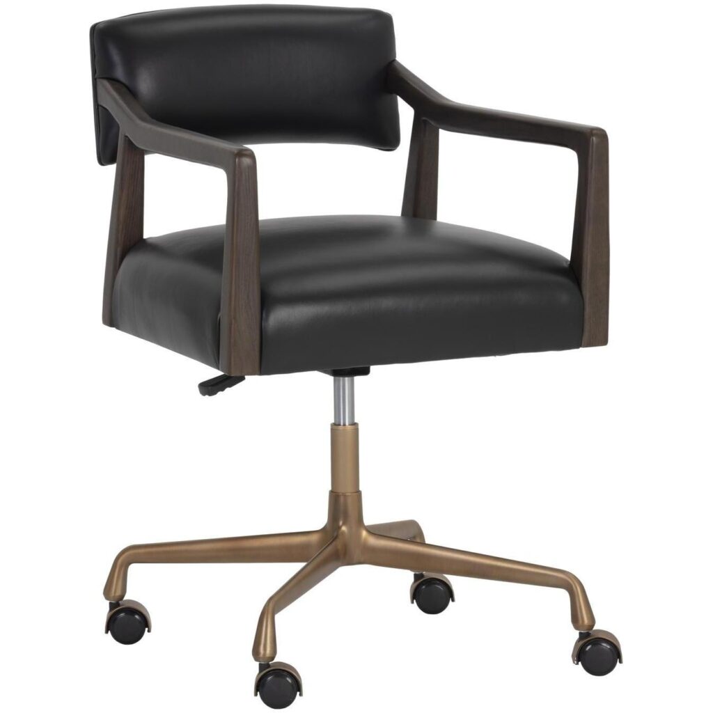 Keagan Office Chair - Cortina Black Leather