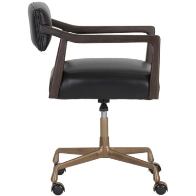 Keagan Office Chair - Cortina Black Leather 106085 106085 KEAGAN OFFICE CHAIR CORTINA BLACK LEATHER 2