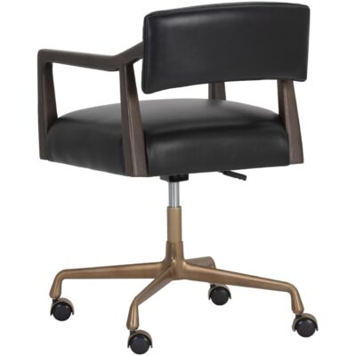 Keagan Office Chair - Cortina Black Leather 106085 106085 KEAGAN OFFICE CHAIR CORTINA BLACK LEATHER 3