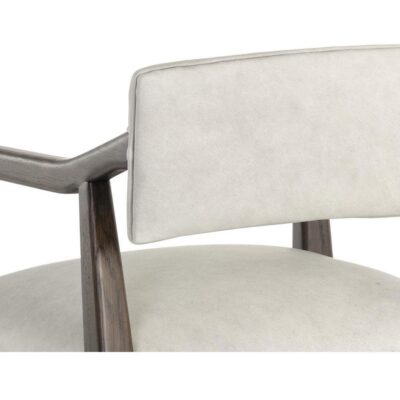 Keagan Office Chair - Saloon Light Grey Leather 106088 106088 KEAGAN OFFICE CHAIR SALOON LIGHT GREY LEATHER 8