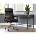 Collin Office Chair - Brown - Cortina Black Leather 26 Collin Office Chair - Brown - Cortina Black Leather - Image 10