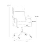 Collin Office Chair - Brown - Cortina Black Leather 33 Collin Office Chair - Brown - Cortina Black Leather - Image 17