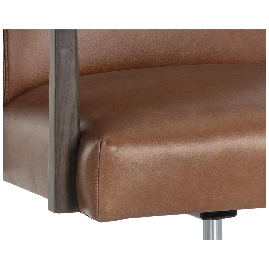 Collin Office Chair - Brown - Shalimar Tobacco Leather 12 Collin Office Chair - Brown - Shalimar Tobacco Leather - Image 12
