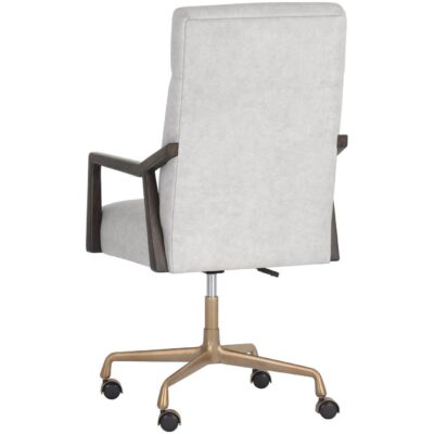 Collin Office Chair - Brown - Saloon Light Grey Leather 106092 106092 COLLIN OFFICE CHAIR SALOON LIGHT GREY LEATHER 3