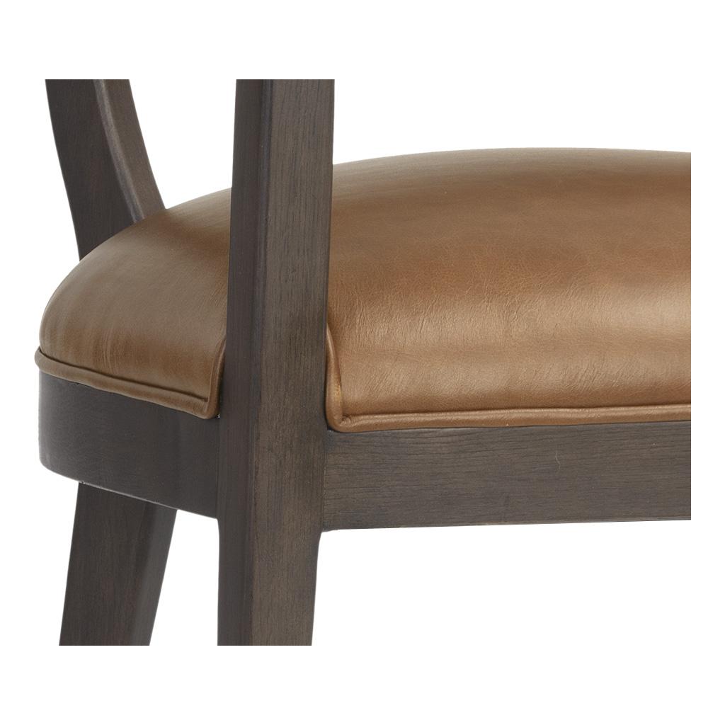 Brylea Dining Armchair - Brown - Shalimar Tobacco Leather 12 Brylea Dining Armchair - Brown - Shalimar Tobacco Leather - Image 12
