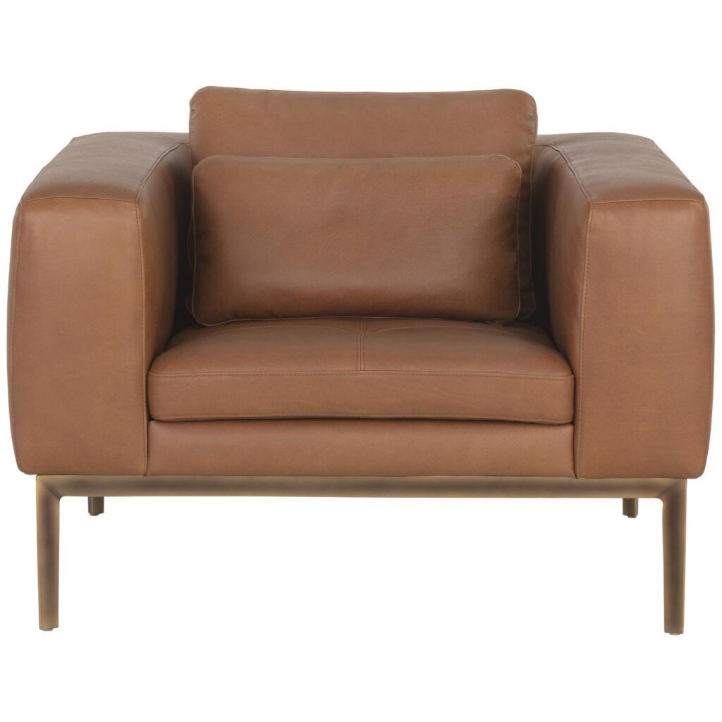 Burr Armchair - Behike Saddle Leather - Image 2