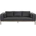 Burr Sofa - Serbia Black Leather 8 Burr Sofa - Serbia Black Leather 106140 106140 BURR SOFA SERBIA BLACK LEATHER 1