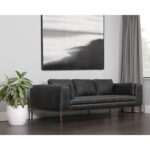 Burr Sofa - Serbia Black Leather 10 Burr Sofa - Serbia Black Leather 106140 106140 BURR SOFA SERBIA BLACK LEATHER 5