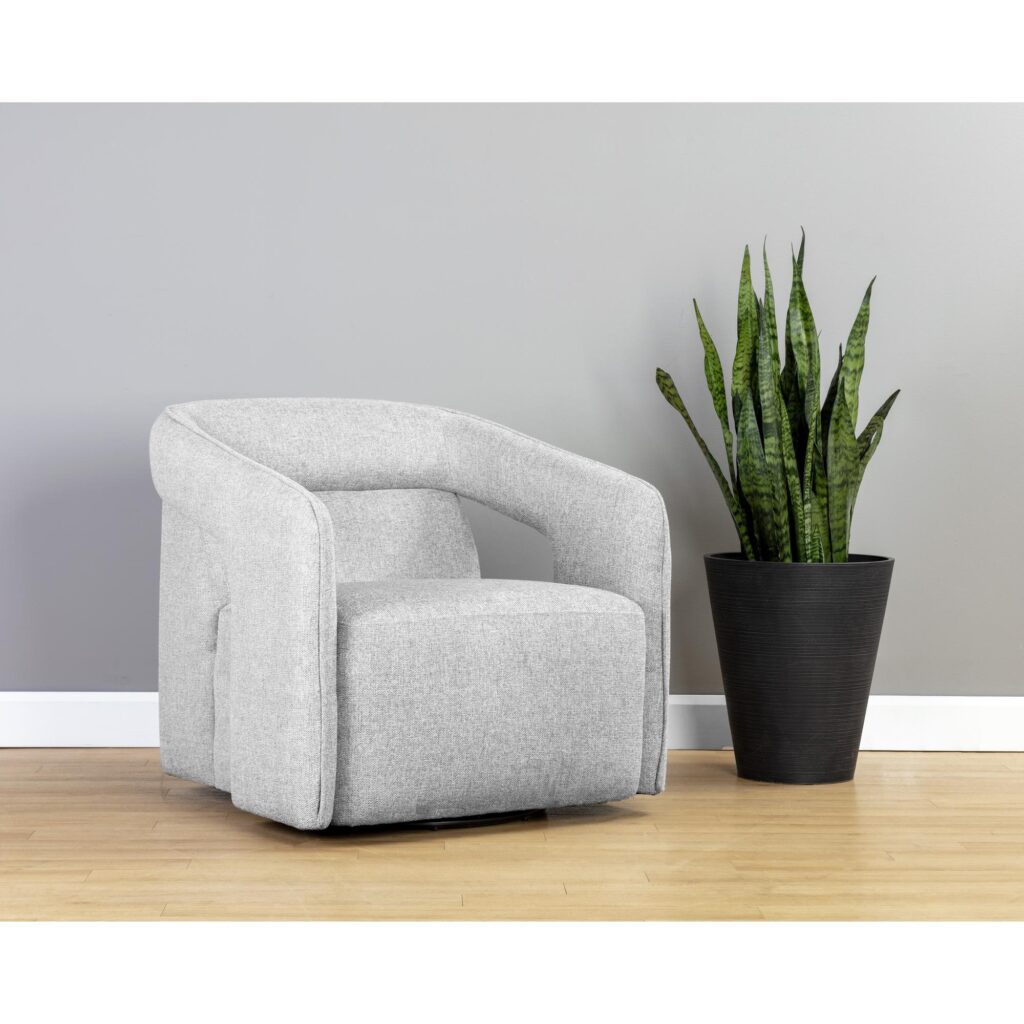 Kendrick Swivel Lounge Chair - Belfast Heather Grey - Image 5