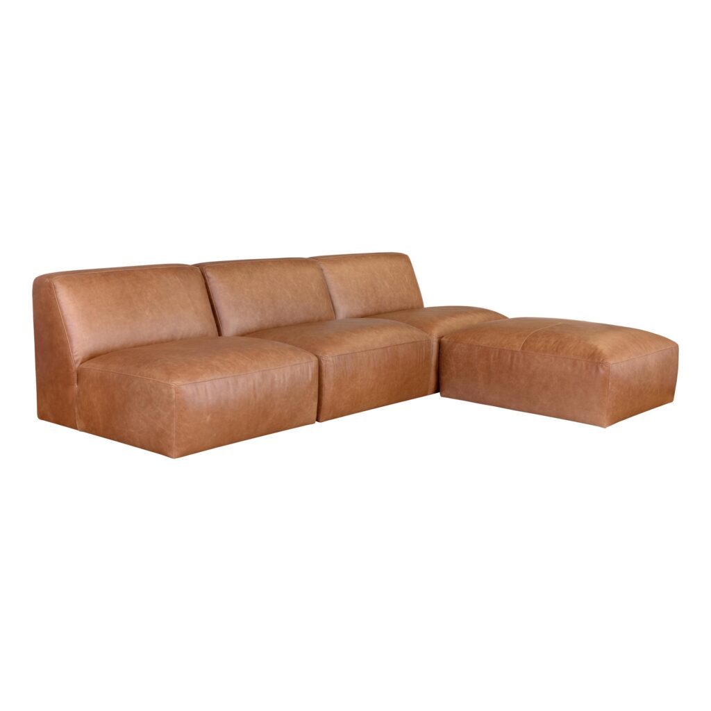 Watson Modular - Ottoman - Marseille Camel Leather - Image 6