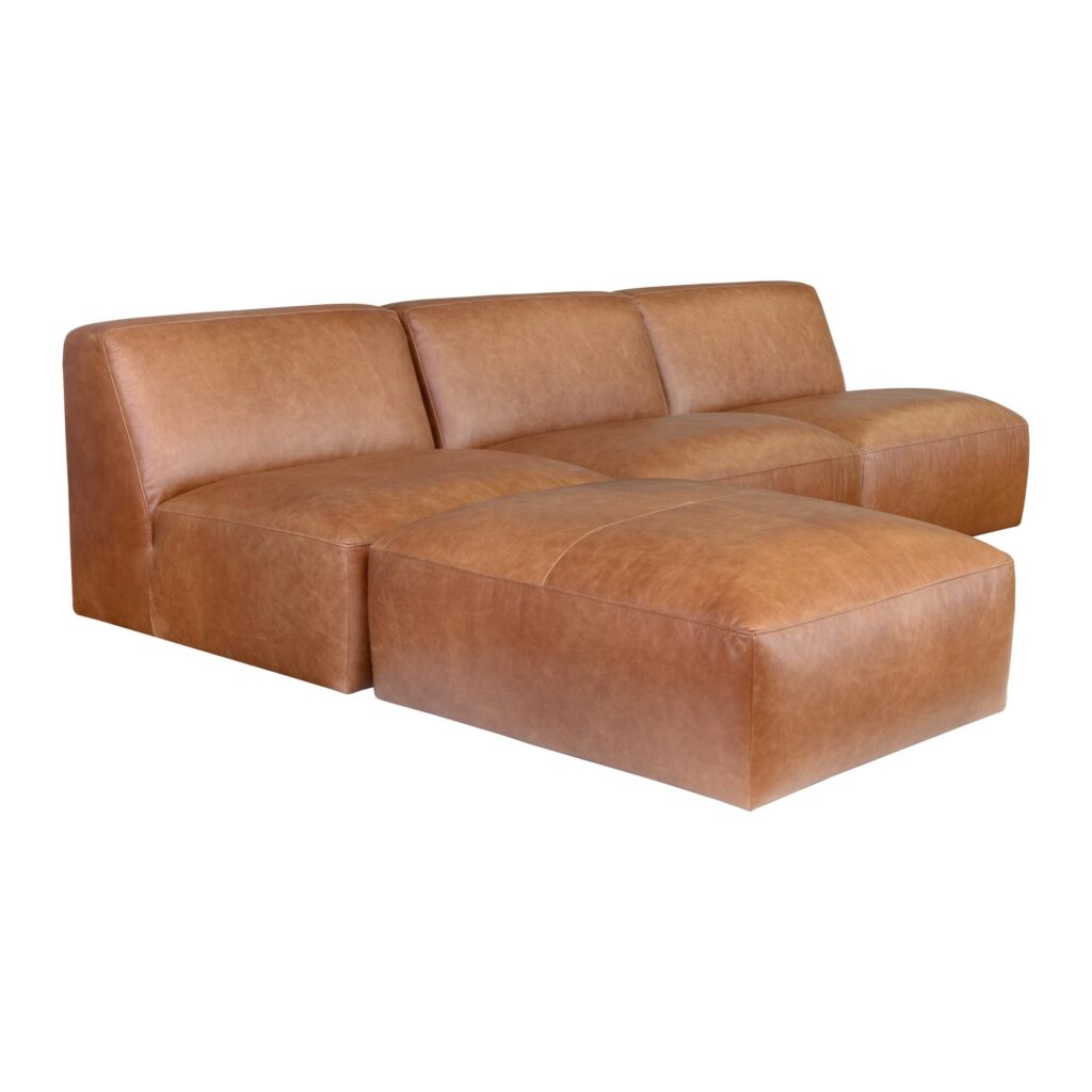 Watson Modular - Ottoman - Marseille Camel Leather - Image 7