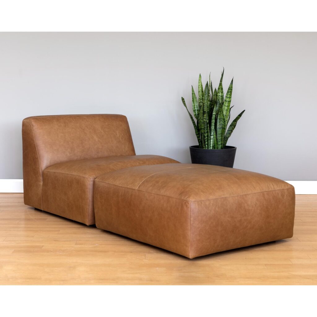 Watson Modular - Ottoman - Marseille Camel Leather - Image 3