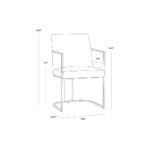 Rayla Dining Armchair - Belfast Oyster Shell 15 Rayla Dining Armchair - Belfast Oyster Shell - Image 8