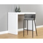 Sarai Barstool - Belfast Koala Grey 10 Sarai Barstool - Belfast Koala Grey 106188 106188 SARAI BARSTOOL BELFAST KOALA GREY 5