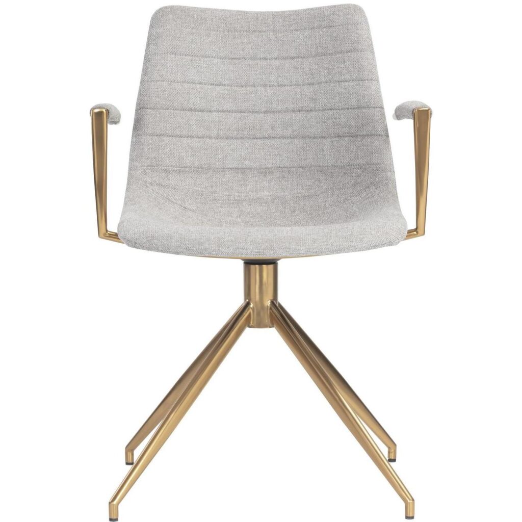 Andres Swivel Dining Armchair - Belfast Heather Grey - Image 2