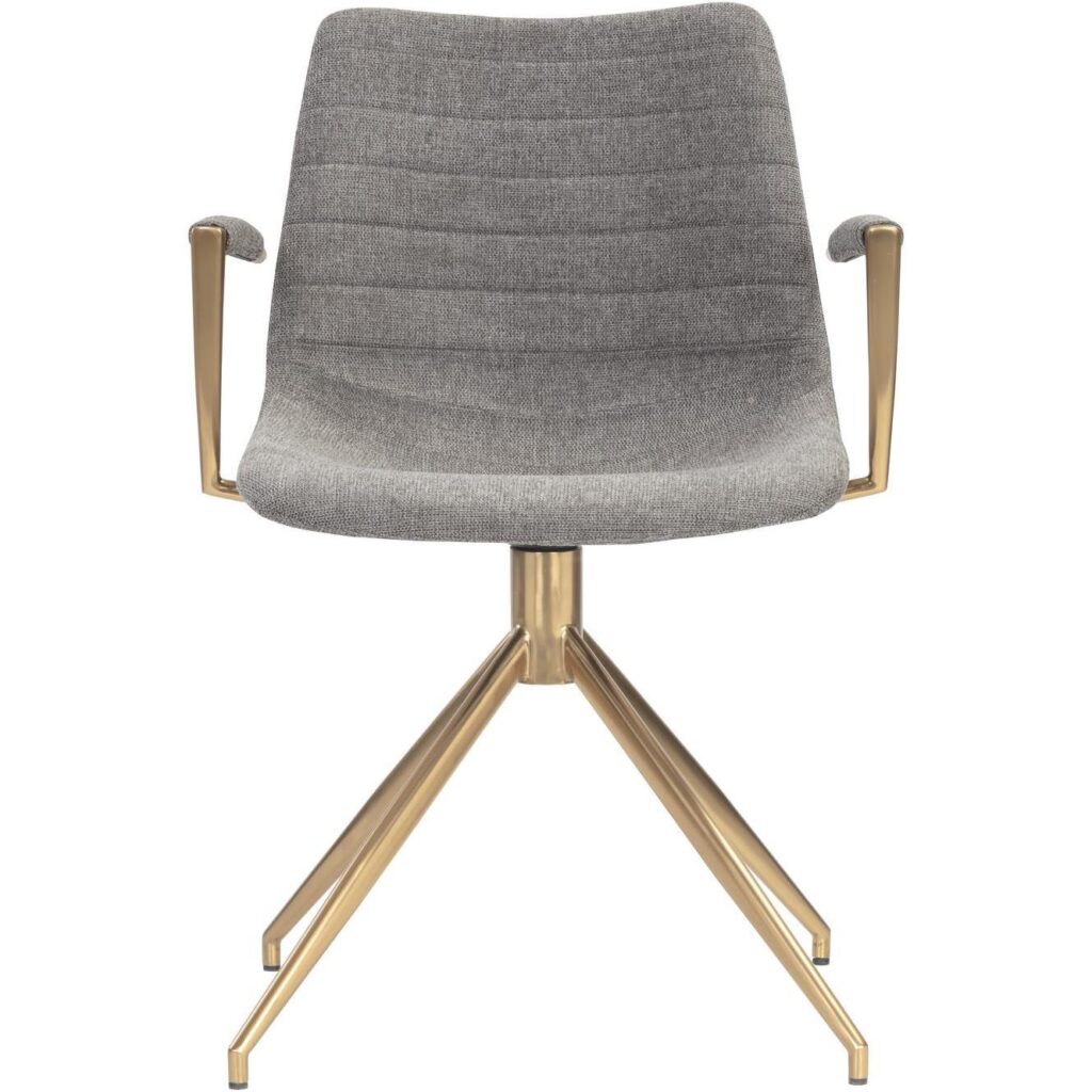 Andres Swivel Dining Armchair - Belfast Koala Grey - Image 2