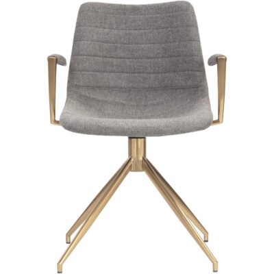 Andres Swivel Dining Armchair - Belfast Koala Grey 106209 106209 ANDRES SWIVEL DINING ARMCHAIR BELFAST KOALA GREY 1