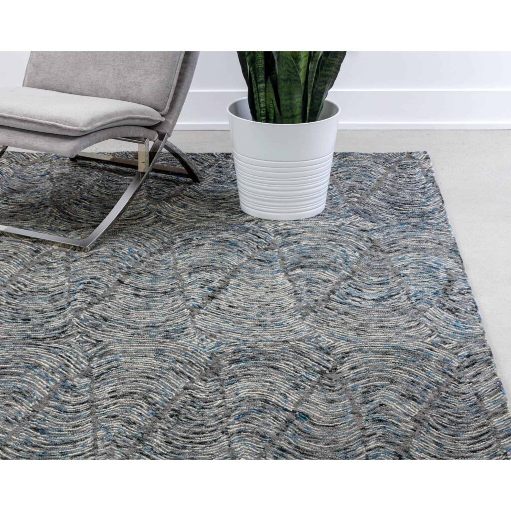 Corfu Hand-Tufted Rug - Blue / Charcoal - 9' X 12' - Image 2