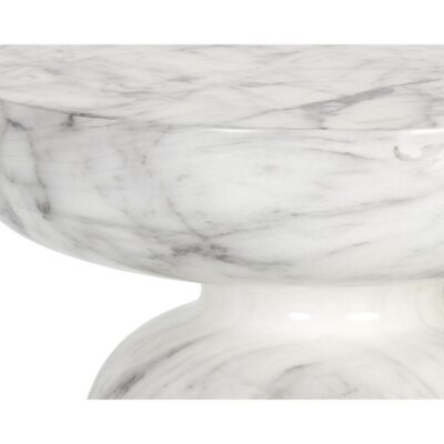 Lucida End Table - Marble Look - White 106283 106283 LUCIDA END TABLE MARBLE LOOK WHITE 6