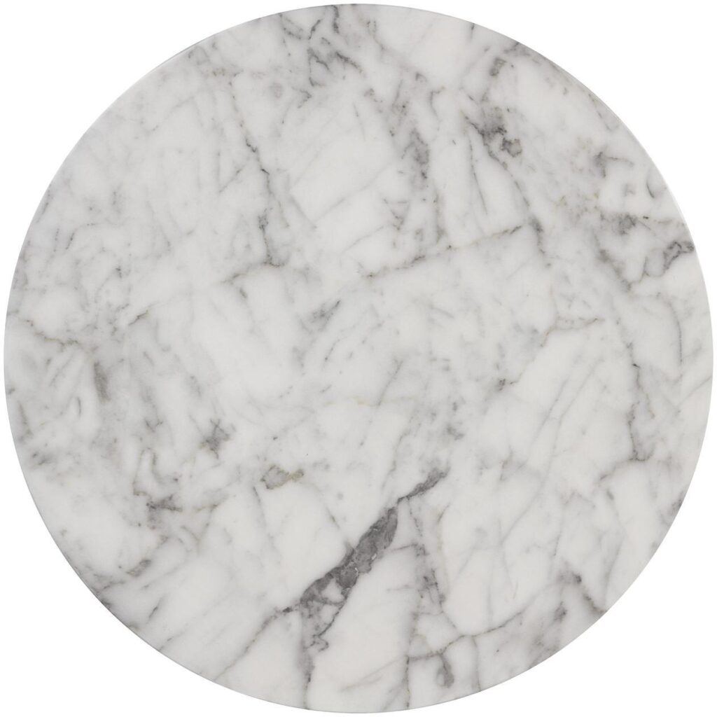 Goya End Table - Marble Look - White - Image 2