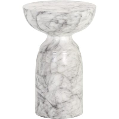 Goya End Table - Marble Look - White 106284 106284 GOYA END TABLE MARBLE LOOK WHITE 2