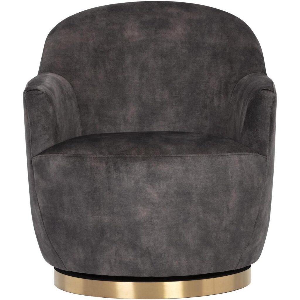 Casey Swivel Lounge Chair - Nono Shitake - Image 2