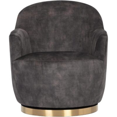 Casey Swivel Lounge Chair - Nono Shitake 106401 106401 CASEY SWIVEL LOUNGE CHAIR NONO SHITAKE 1