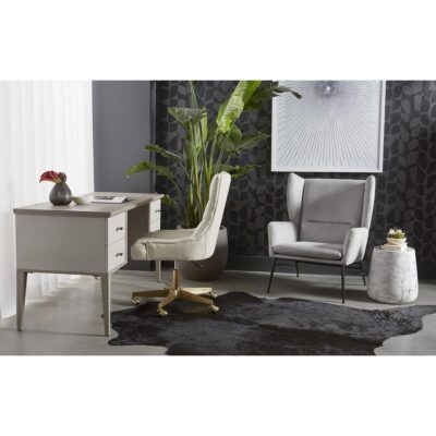 Aries Side Table - Marble Look - White 106402 106402 ARIES SIDE TABLE WHTE MARBLE LOOK 10