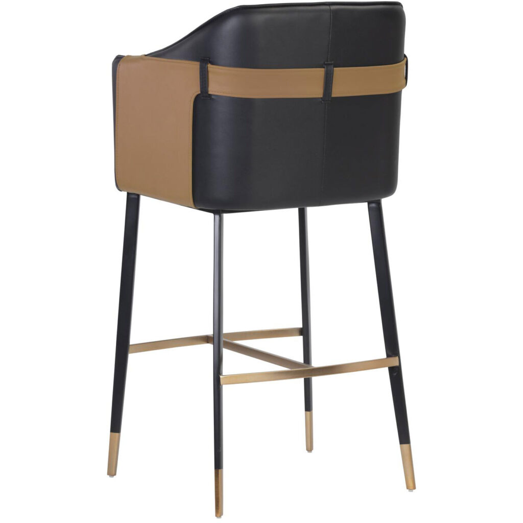 Carter Barstool - Napa Black / Napa Cognac - Image 3