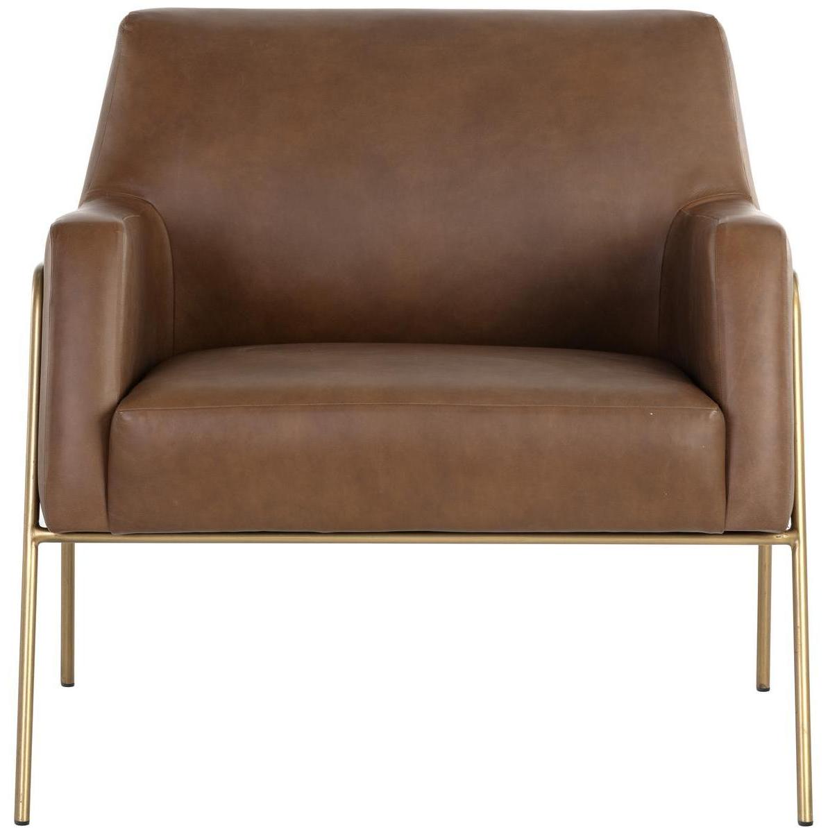 Cybil Lounge Chair - Vintage Caramel Leather 2 Cybil Lounge Chair - Vintage Caramel Leather - Image 2