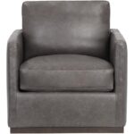 Portman Swivel Lounge Chair - Marseille Concrete Leather 10 Portman Swivel Lounge Chair - Marseille Concrete Leather 106484 106484 PORTMAN SWIVEL LOUNGE CHAIR MARSEILLE CONCRETE LEATHER 1