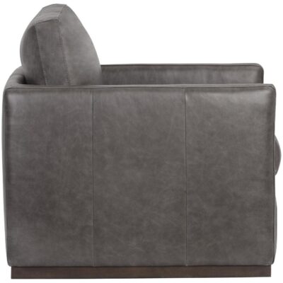 Portman Swivel Lounge Chair - Marseille Concrete Leather 106484 106484 PORTMAN SWIVEL LOUNGE CHAIR MARSEILLE CONCRETE LEATHER 2