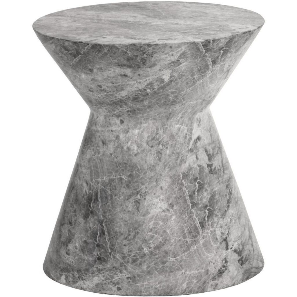 Astley End Table - Marble Look - Grey - Image 2