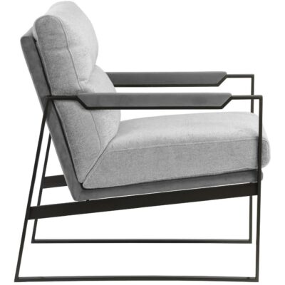 David Lounge Chair - San Remo Winter Cloud / Antonio Charcoal 106501 106501 DAVID CLUB CHAIR WINTER CLOUD ANTONIO CHARCOAL 2