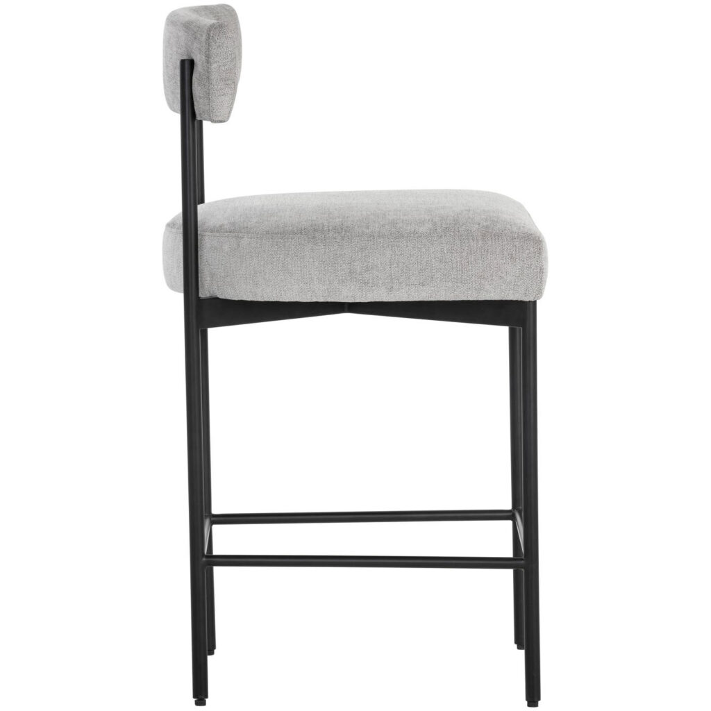 Seneca Counter Stool - Black - Polo Club Stone - Image 2