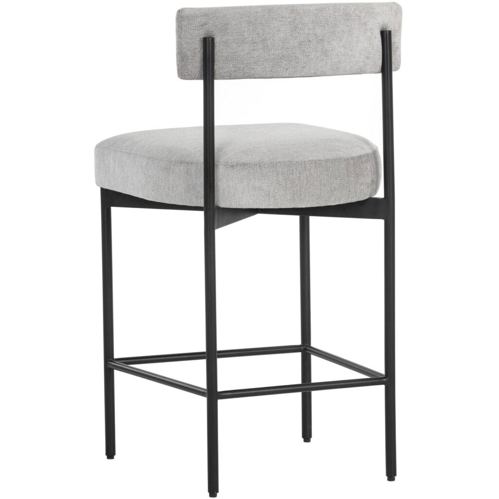 Seneca Counter Stool - Black - Polo Club Stone - Image 3