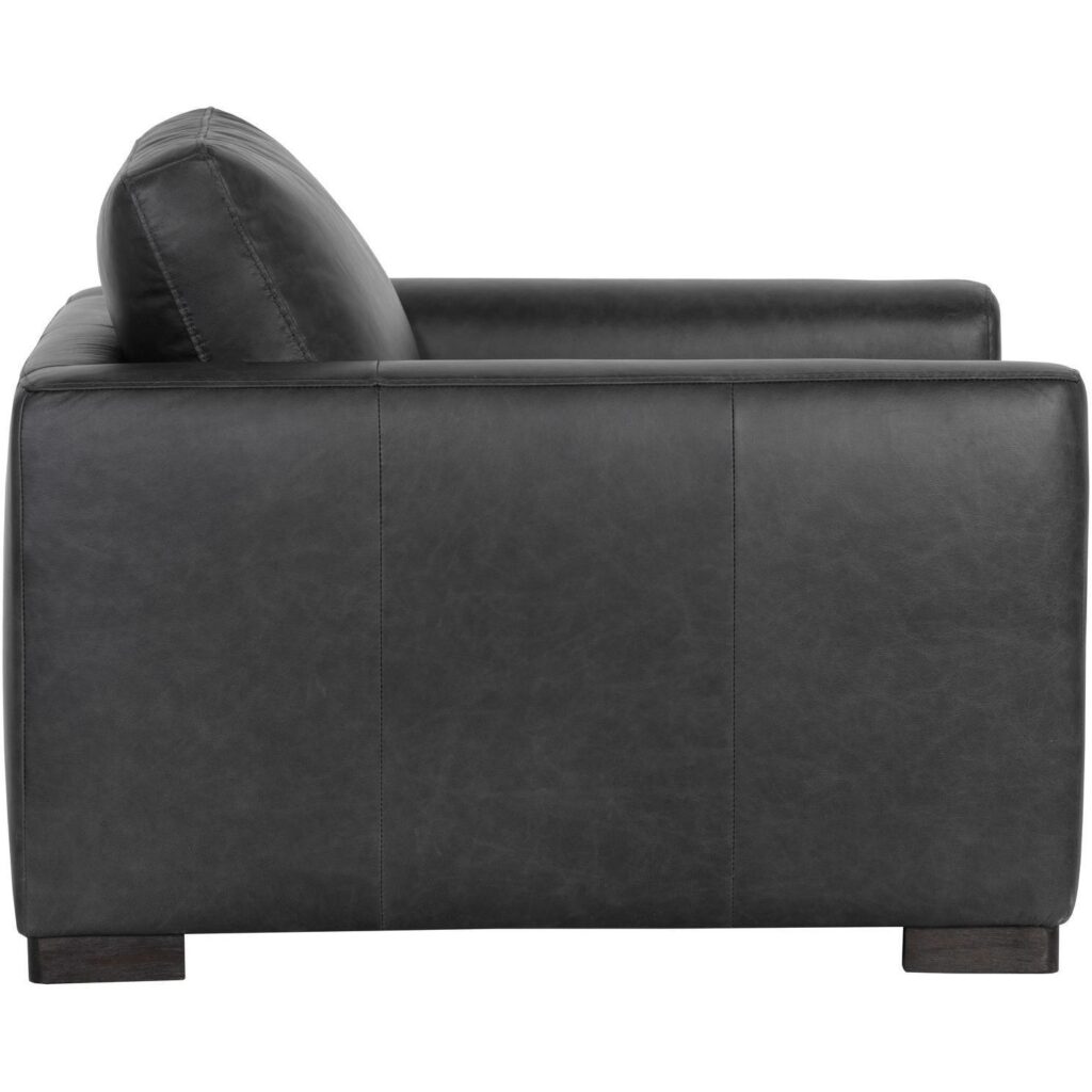 Baylor Armchair - Marseille Black Leather - Image 3