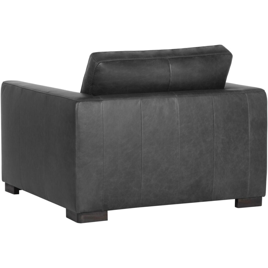 Baylor Armchair - Marseille Black Leather - Image 4