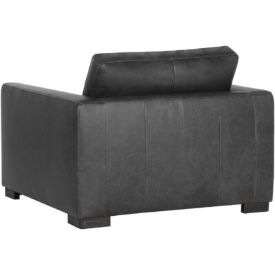 Baylor Armchair - Marseille Black Leather 106524 106524 BAYLOR ARMCHAIR MARSEILLE BLACK LEATHER 3