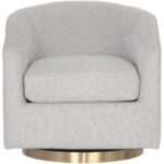 Hazel Swivel Lounge Chair - Gold - Belfast Heather Grey 10 Hazel Swivel Lounge Chair - Gold - Belfast Heather Grey 106561 106561 HAZEL SWIVEL LOUNGE CHAIR BELFAST HEATHER GREY 1