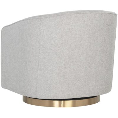 Hazel Swivel Lounge Chair - Gold - Belfast Heather Grey 106561 106561 HAZEL SWIVEL LOUNGE CHAIR BELFAST HEATHER GREY 3