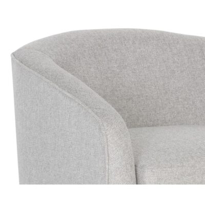 Hazel Swivel Lounge Chair - Gold - Belfast Heather Grey 106561 106561 HAZEL SWIVEL LOUNGE CHAIR BELFAST HEATHER GREY 7