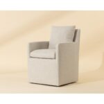 Glenrose Wheeled Dining Armchair - Effie Linen 106570V 106570V GLENROSE WHEELED DINING ARMCHAIR EFFIE LINEN