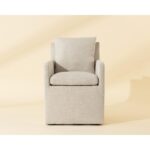 Glenrose Wheeled Dining Armchair - Effie Linen 106570V 106570V GLENROSE WHEELED DINING ARMCHAIR EFFIE LINEN 1