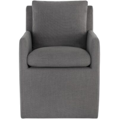 Glenrose Wheeled Dining Armchair - Effie Smoke 106571 106571 GLENROSE WHEELED DINING ARMCHAIR EFFIE SMOKE 1